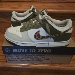 Nike Kids' Olive and Leopard Print Sneakers